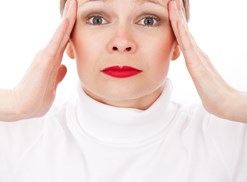 woman with headache